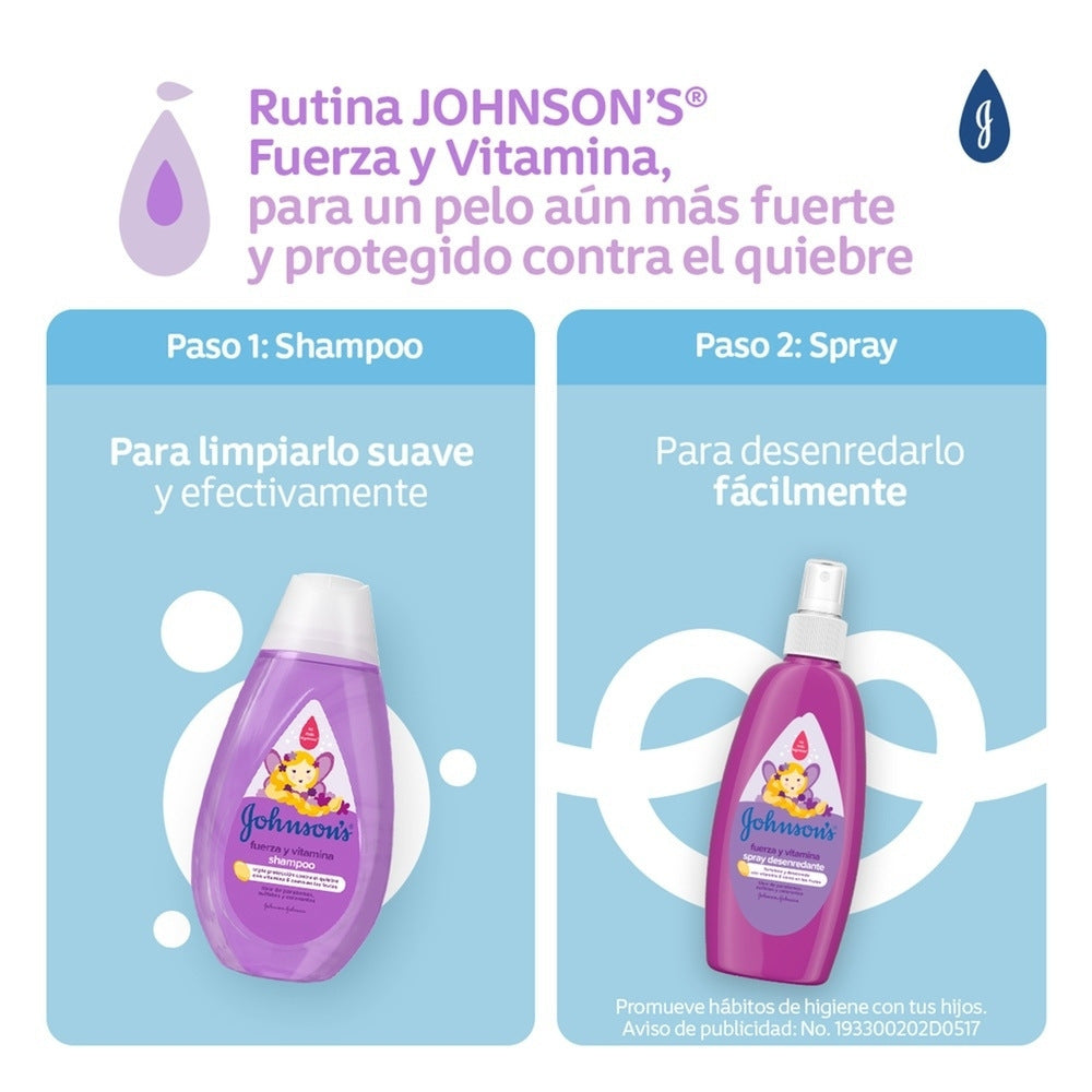 SHAMPOO JOHNSONS BABY FUERZA Y VITAMIN FRASCO 200 ML