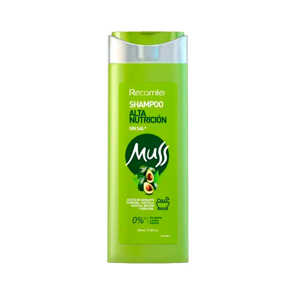 SHAMPOO MUSS ALTA NUTRICION FRASCO 220 ML