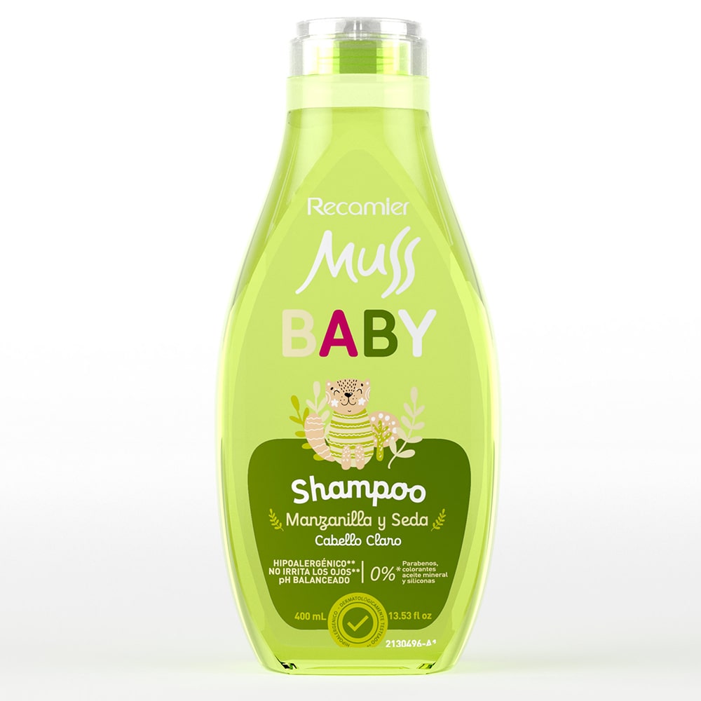 SHAMPOO MUSS BABY MANZANILLA FRASCO 400 ML