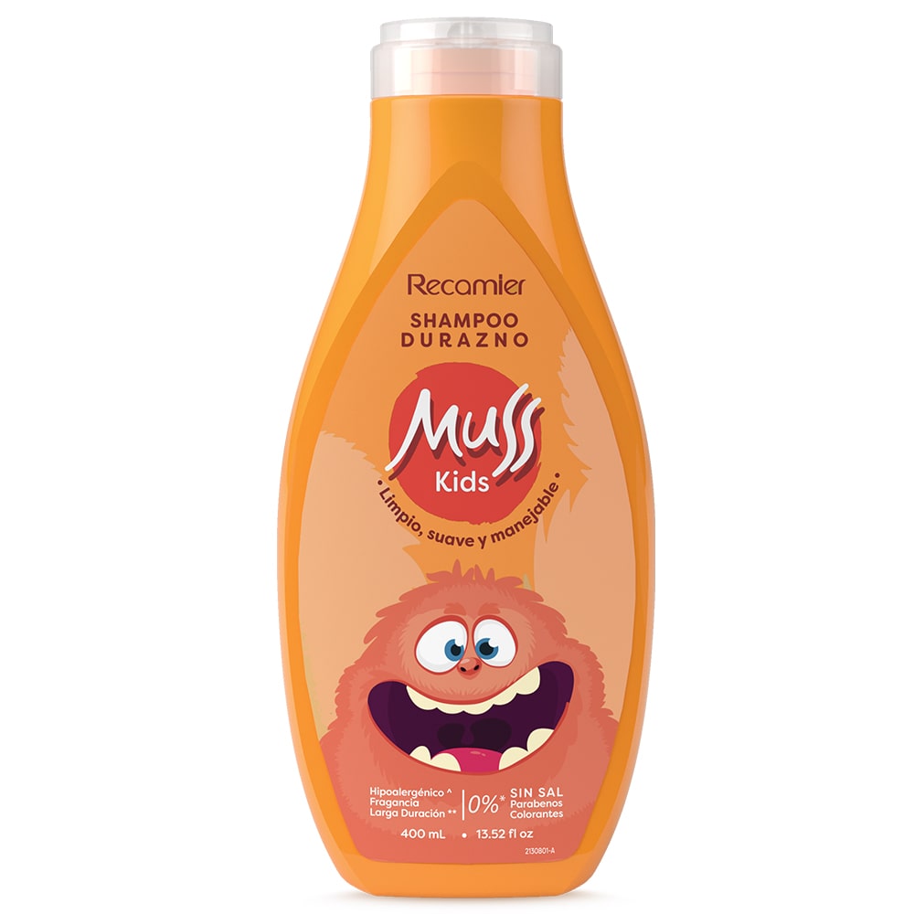 SHAMPOO MUSS KIDS DURAZNO FRASCO 400 ML