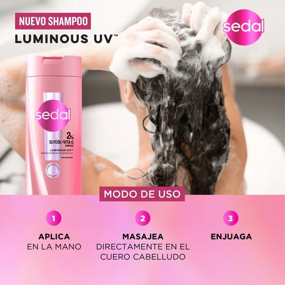 SHAMPOO SEDAL LUMINOSO UV FRASCO 340 ML