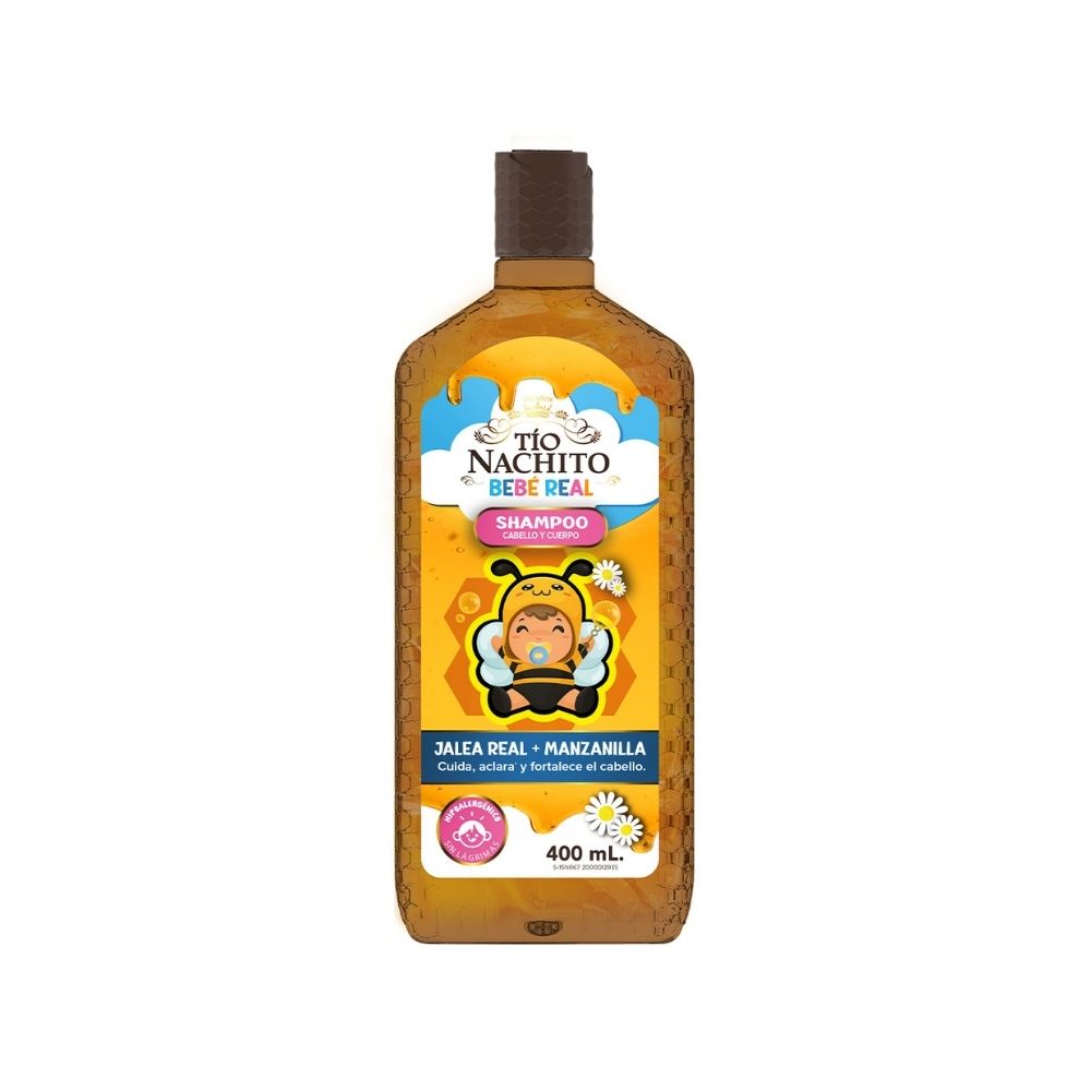 SHAMPOO TIO NACHITO JALEA REAL+MANZANILLA CAJA 400 ML