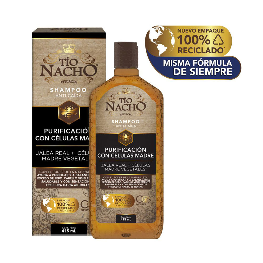 SHAMPOO TIO NACHO CELULAS MADRE PURIFI FRASCO 415 ML