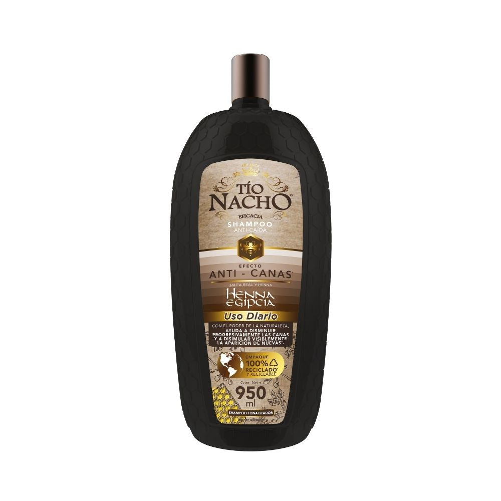 SHAMPOO TIO NACHO HENNA ANTI CANAS FRASCO 950 ML