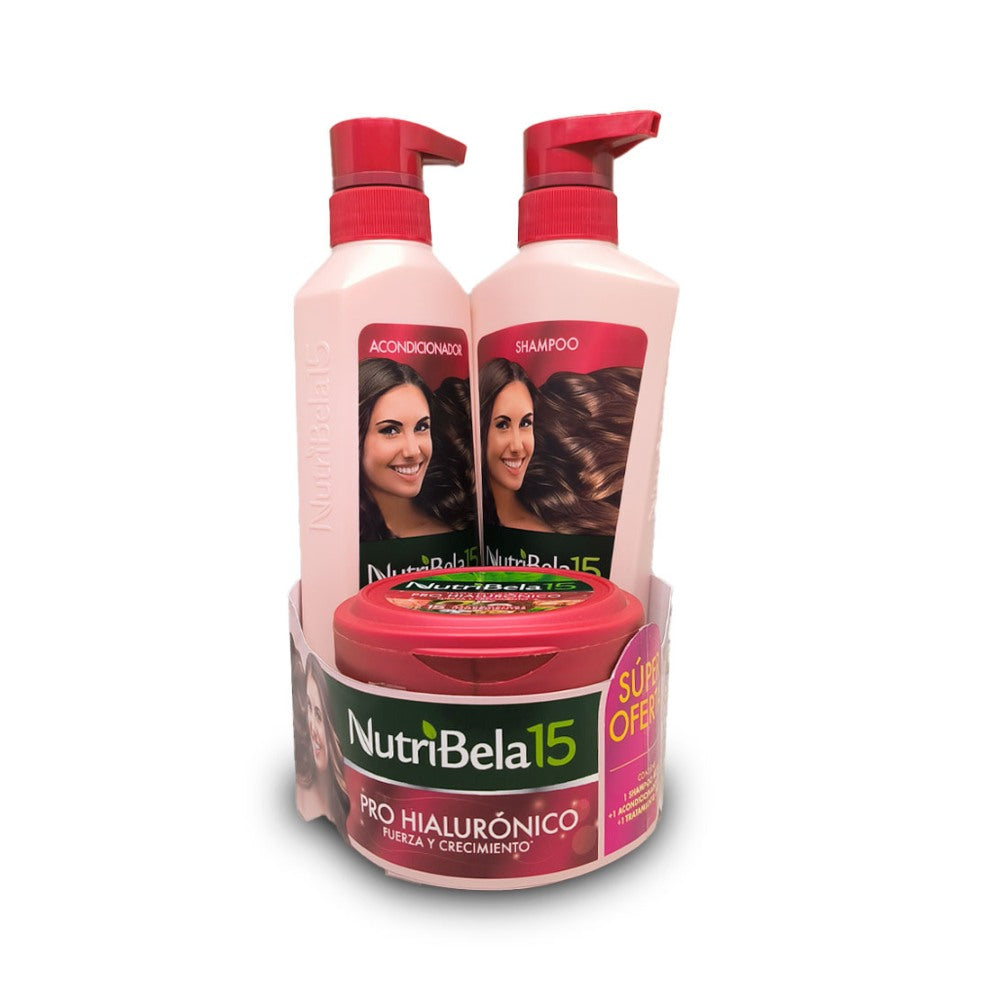 SHAMPOO+ACONDICIONADOR +TTO NUTRIBELA PROHIALURONICO KIT X 1 UND