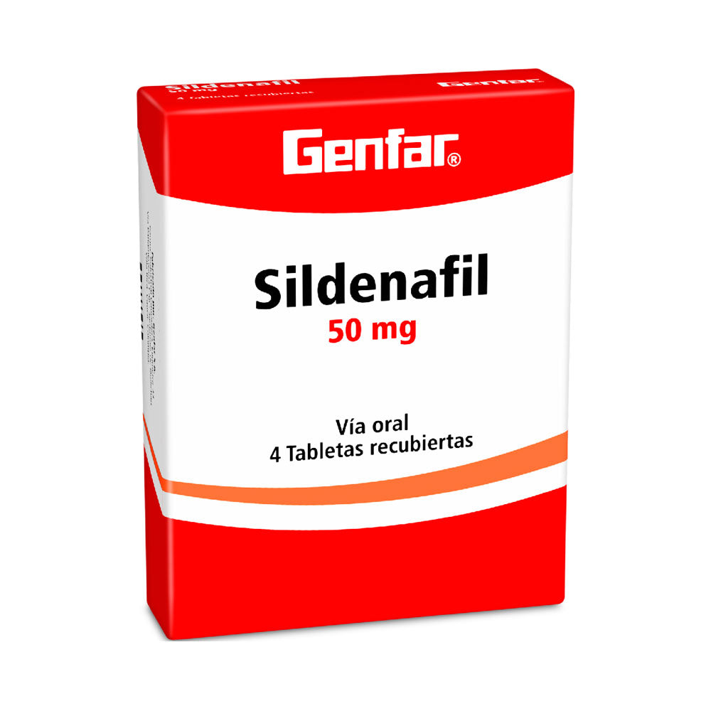 SILDENAFIL GENFAR TABLETAS 50 MG CAJA X 4 UNDS