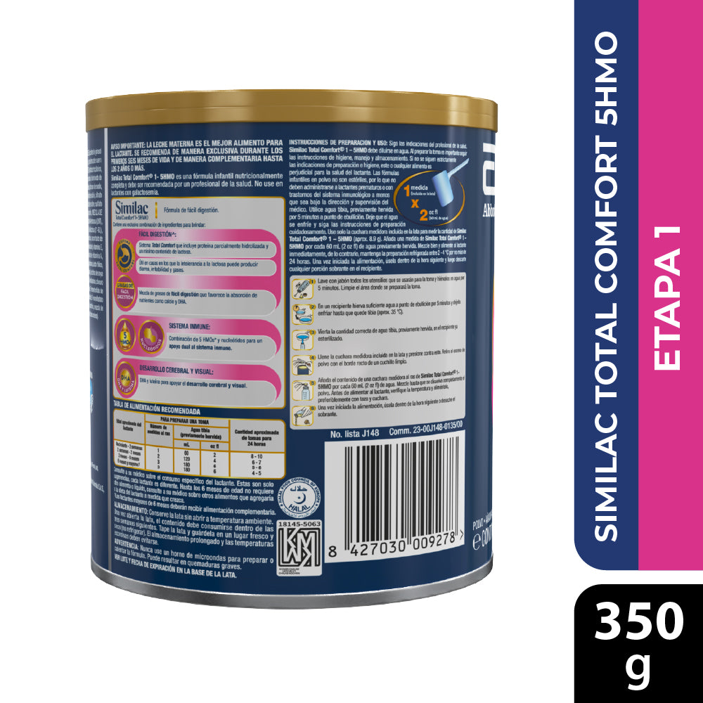 SIMILAC 1 TOTAL COMFORT 5HMO POLVO LATA 350 G