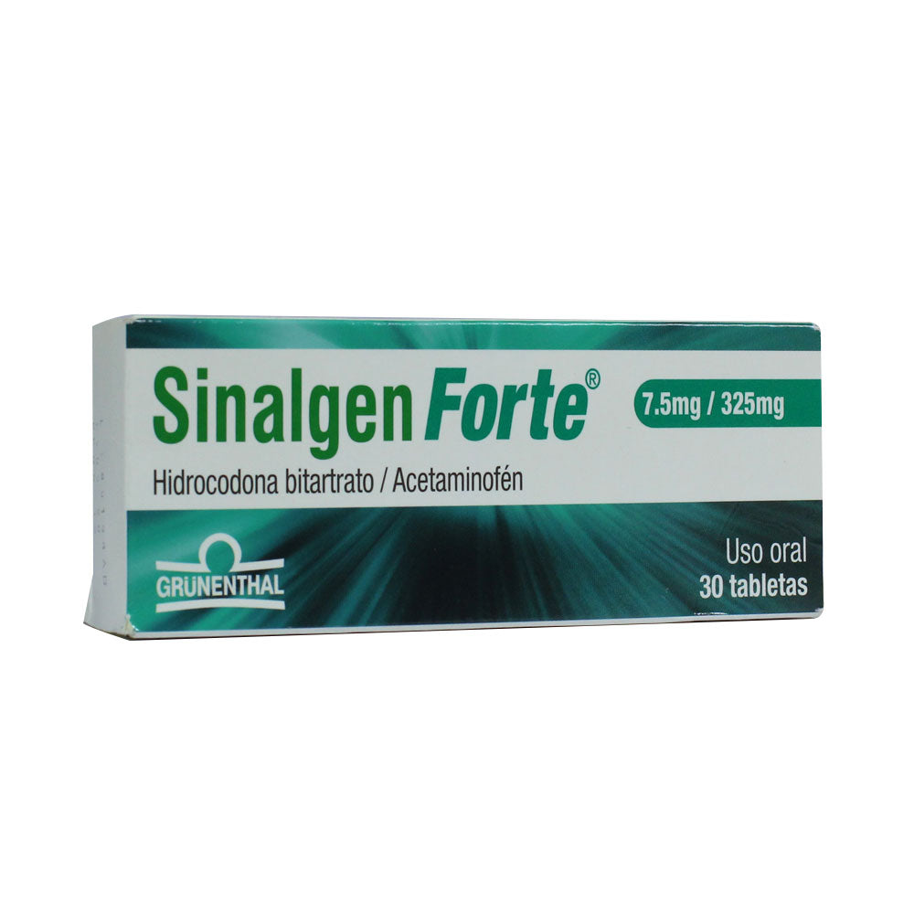SINALGEN FORTE TABLETAS 7.5MG/325MG CAJA X 30 UNDS