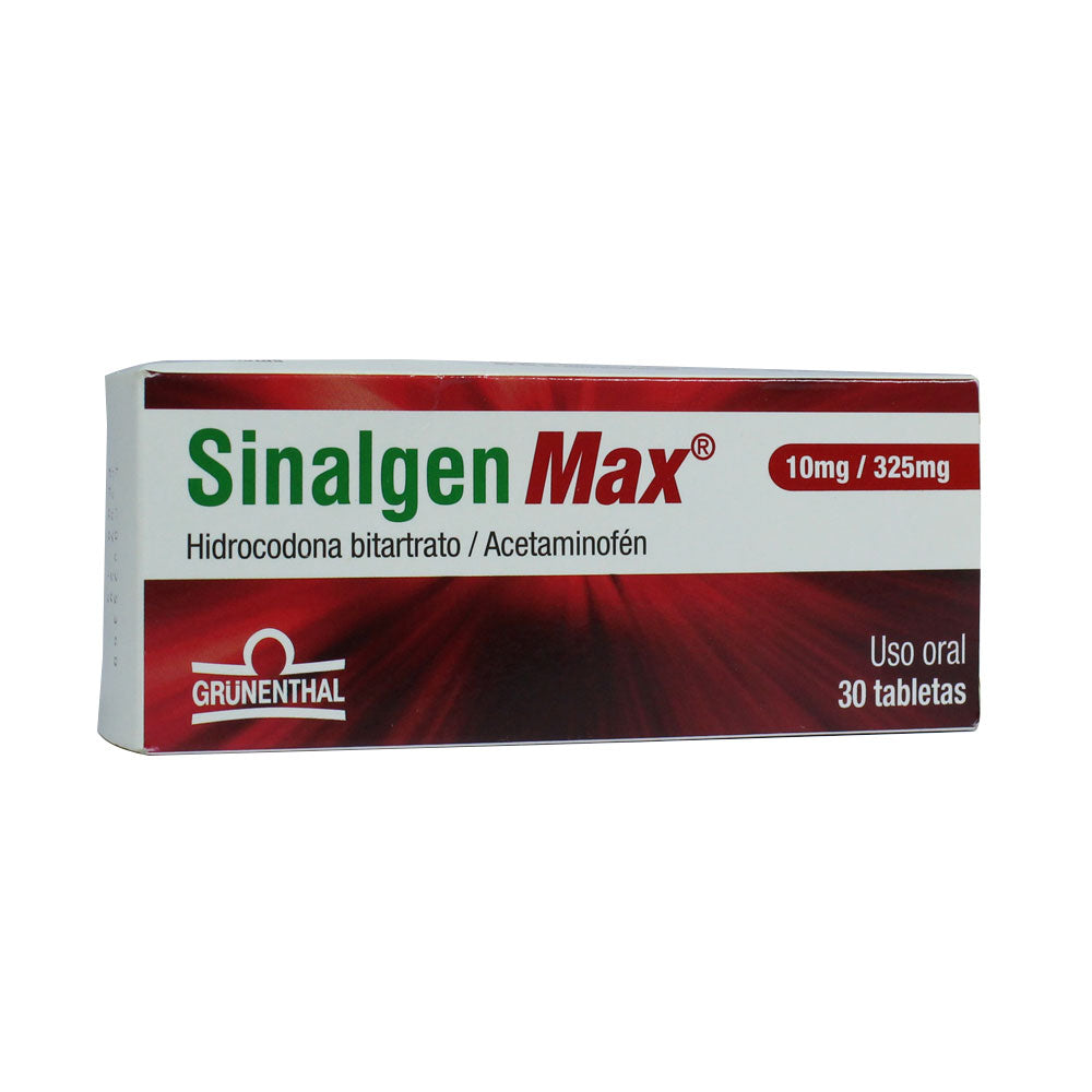 SINALGEN MAX TABLETAS 10MG/325MG CAJA X 30 UNDS
