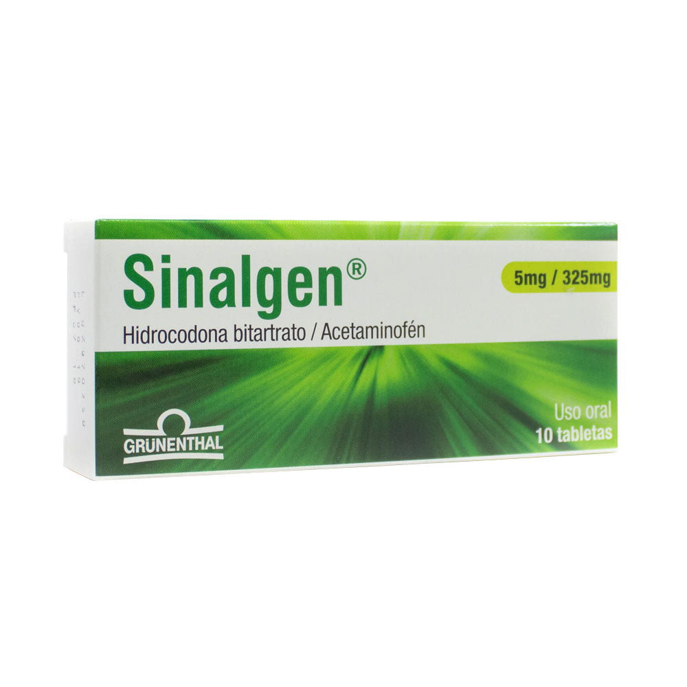 SINALGEN TABLETAS 5MG/325MG CAJA X 10 UNDS