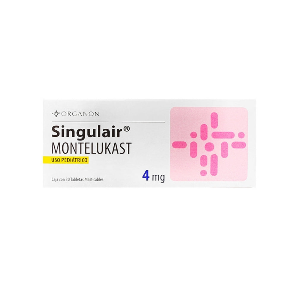 SINGULAIR T. MASTICABLES 4 MG CAJA X 30 UNDS