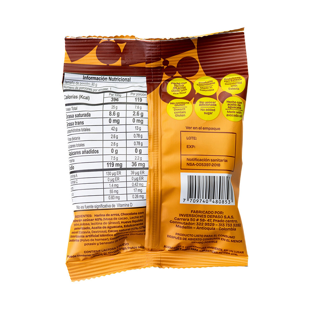 SNACK BITTY COOKIELAND CHOCOLATE BOLSA 30 G