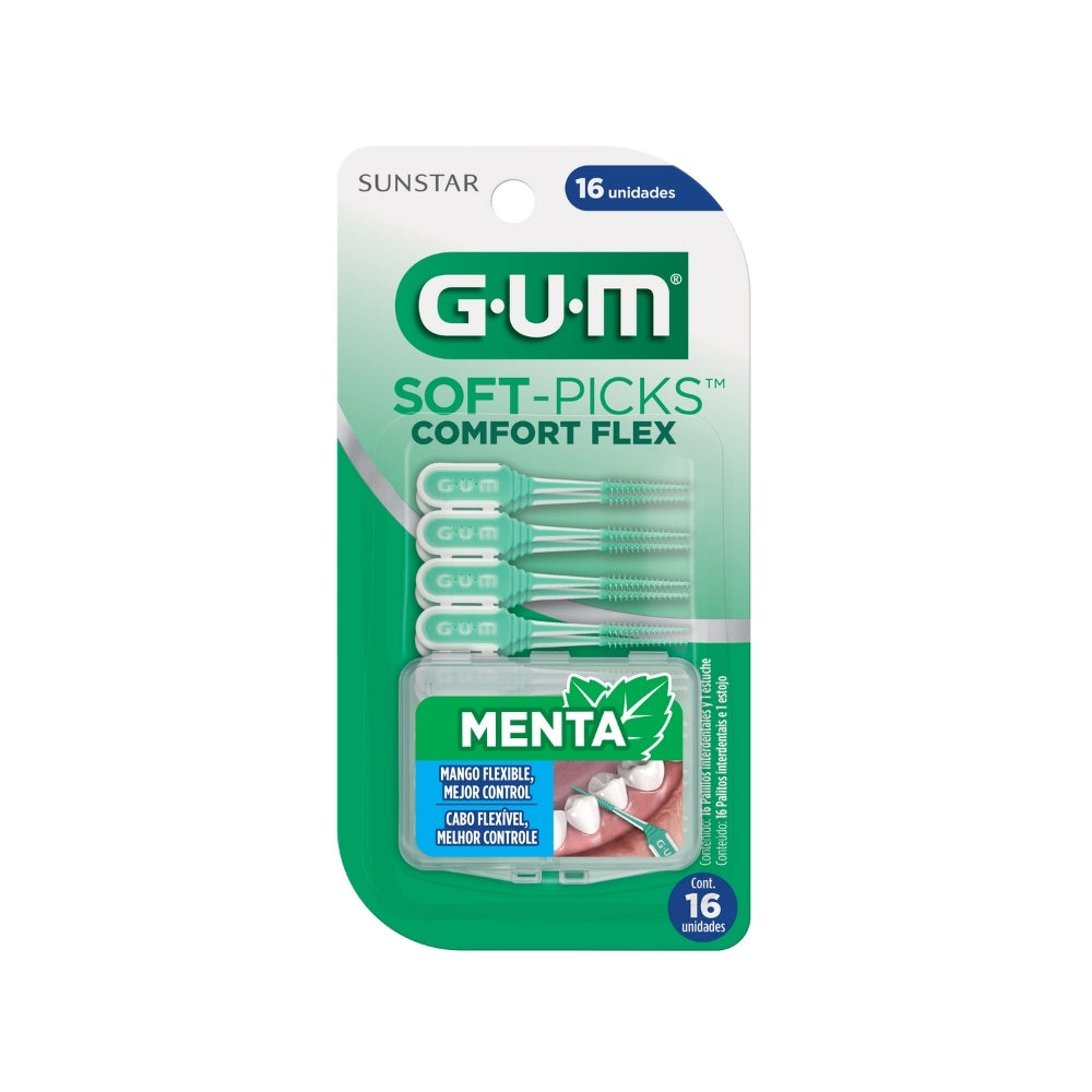 SOFT PICKS GUM COMFORT FLEX MENTA X 16 UNDS
