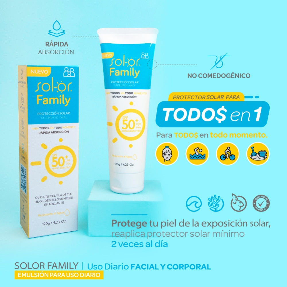 SOLOR FAMILY PROTECTOR SOLAR SPF 50+ TUBO 120 G