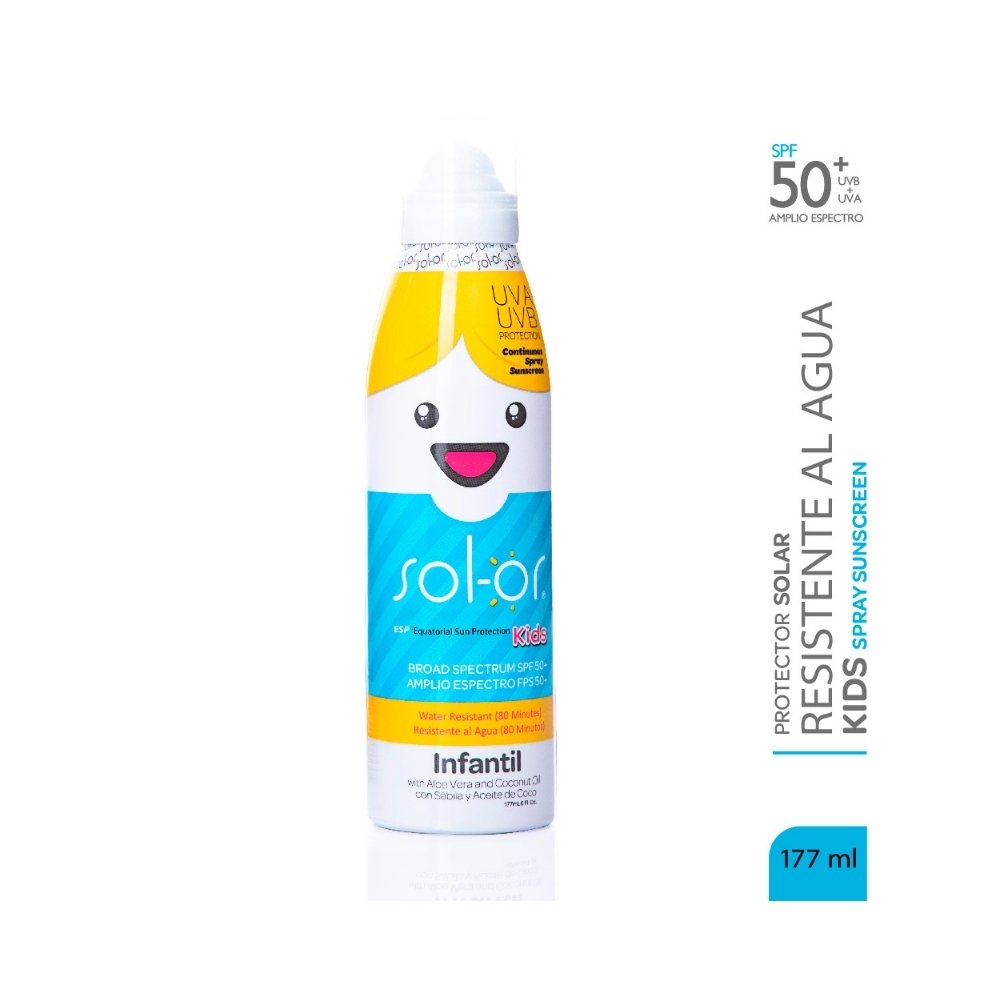 SOLOR KIDS RESISTENTE AL AGUA SPF 50 FRASCO 177 ML