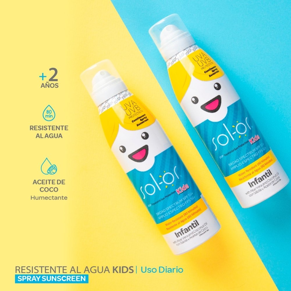SOLOR KIDS RESISTENTE AL AGUA SPF 50 FRASCO 177 ML