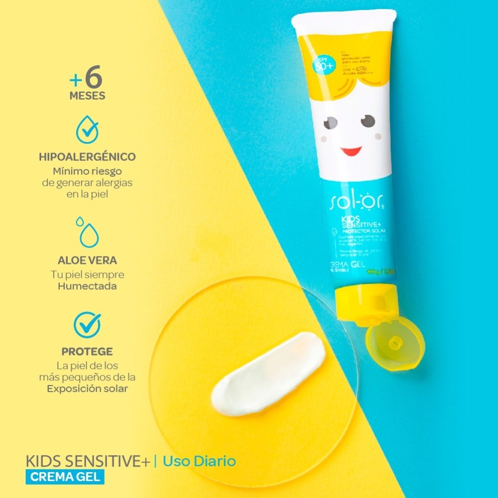 SOLOR KIDS SENSITIVE PROTECTOR SOLAR SPF 50 CAJA 100 G
