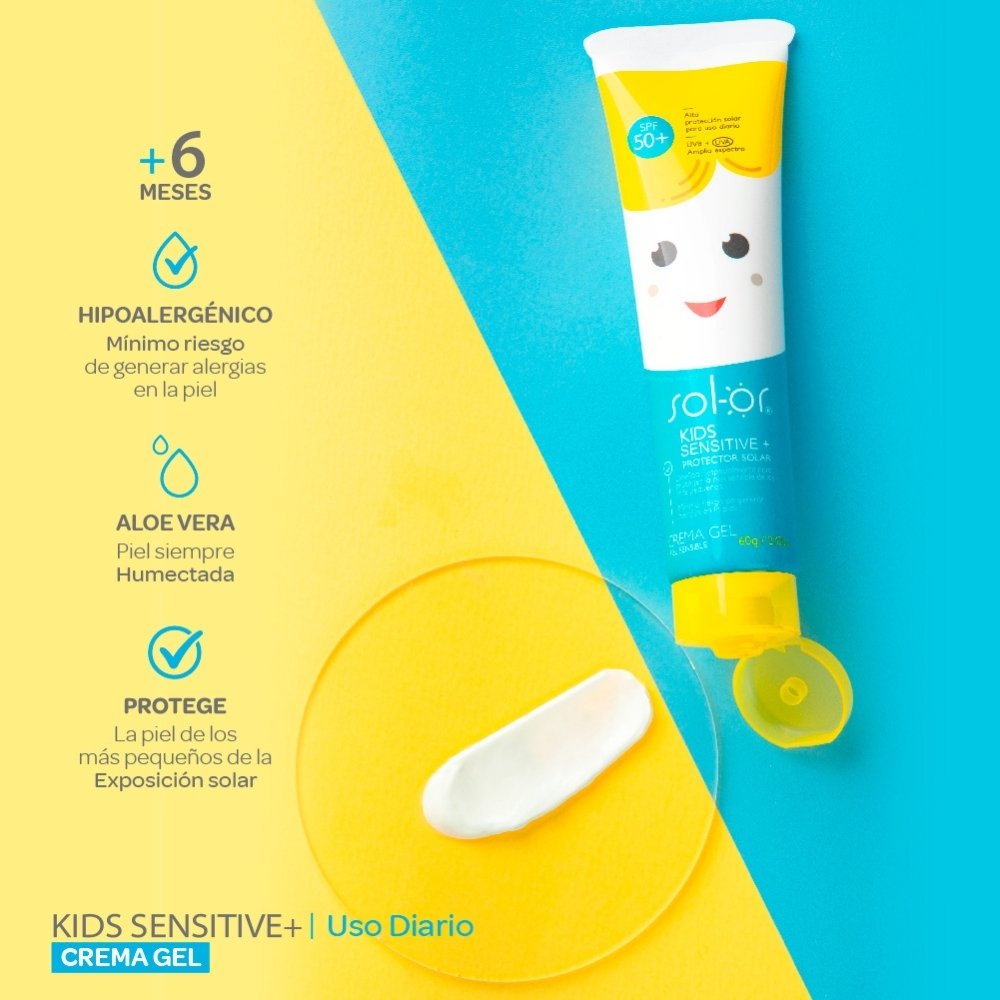 SOLOR KIDS SENSITIVE PROTECTOR SOLAR SPF 50 CAJA 60 G