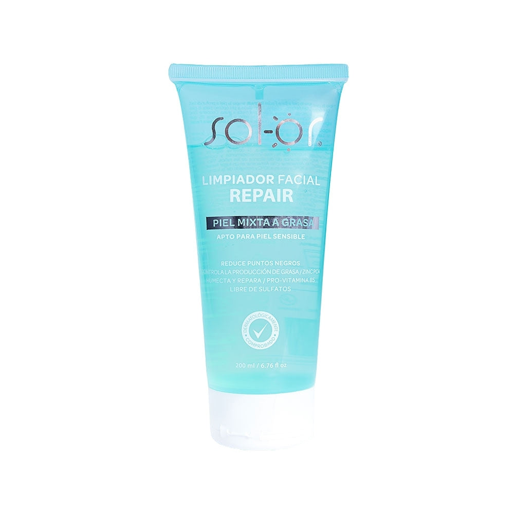 SOLOR REPAIR LIMPIADOR FACIAL LIQUIDO TUBO 200 ML