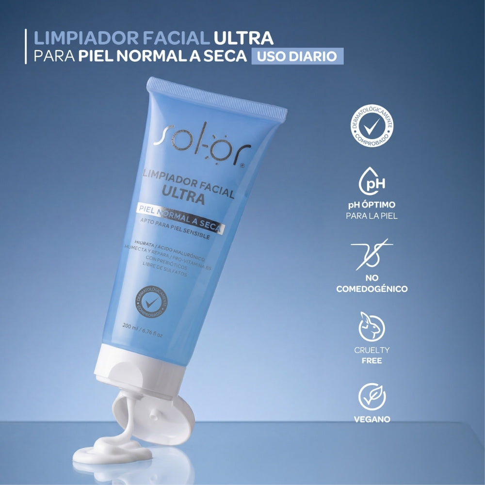 SOLOR ULTRA LIMPIADOR FACIAL EMULSION TUBO 200 ML