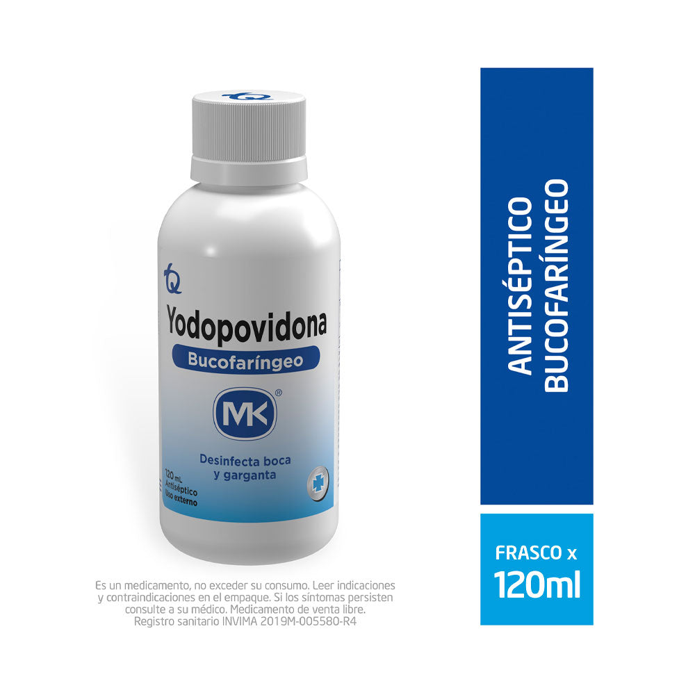 SOLUCION YODOPOVIDONA BUCOFARINGEO MK FRASCO 120 ML