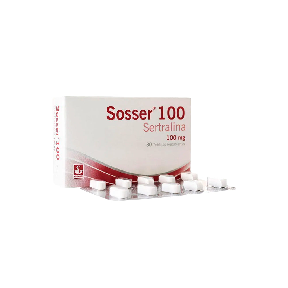SOSSER SERTRALINA TABLETA 100 MG CAJA X 30 UNDS