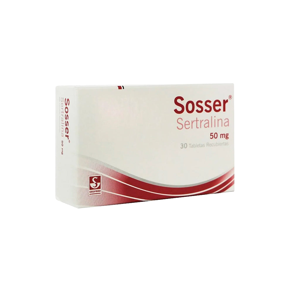 SOSSER SERTRALINA TABLETA 50 MG CAJA X 30 UNDS