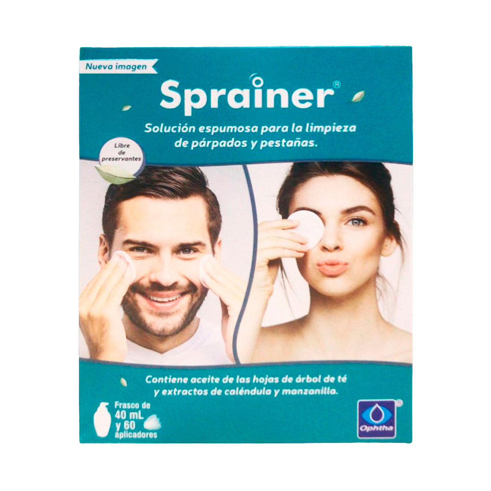 SPRAINER LIMP PARPADO/PESTAÑAS SOLUCION CAJA 40ML+60UNDS