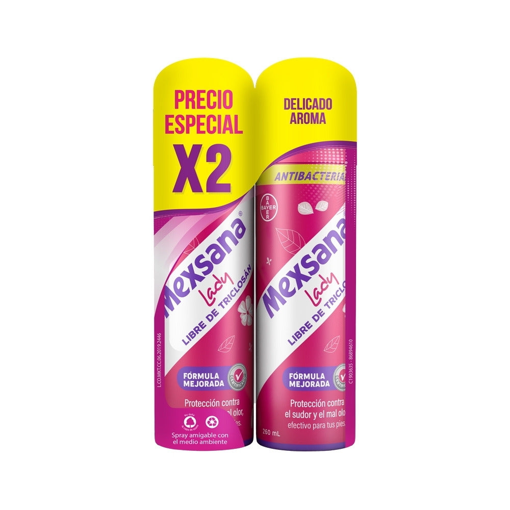 SPRAY MEXSANA LADY PIES P.ESPECIAL 2 X 260 ML