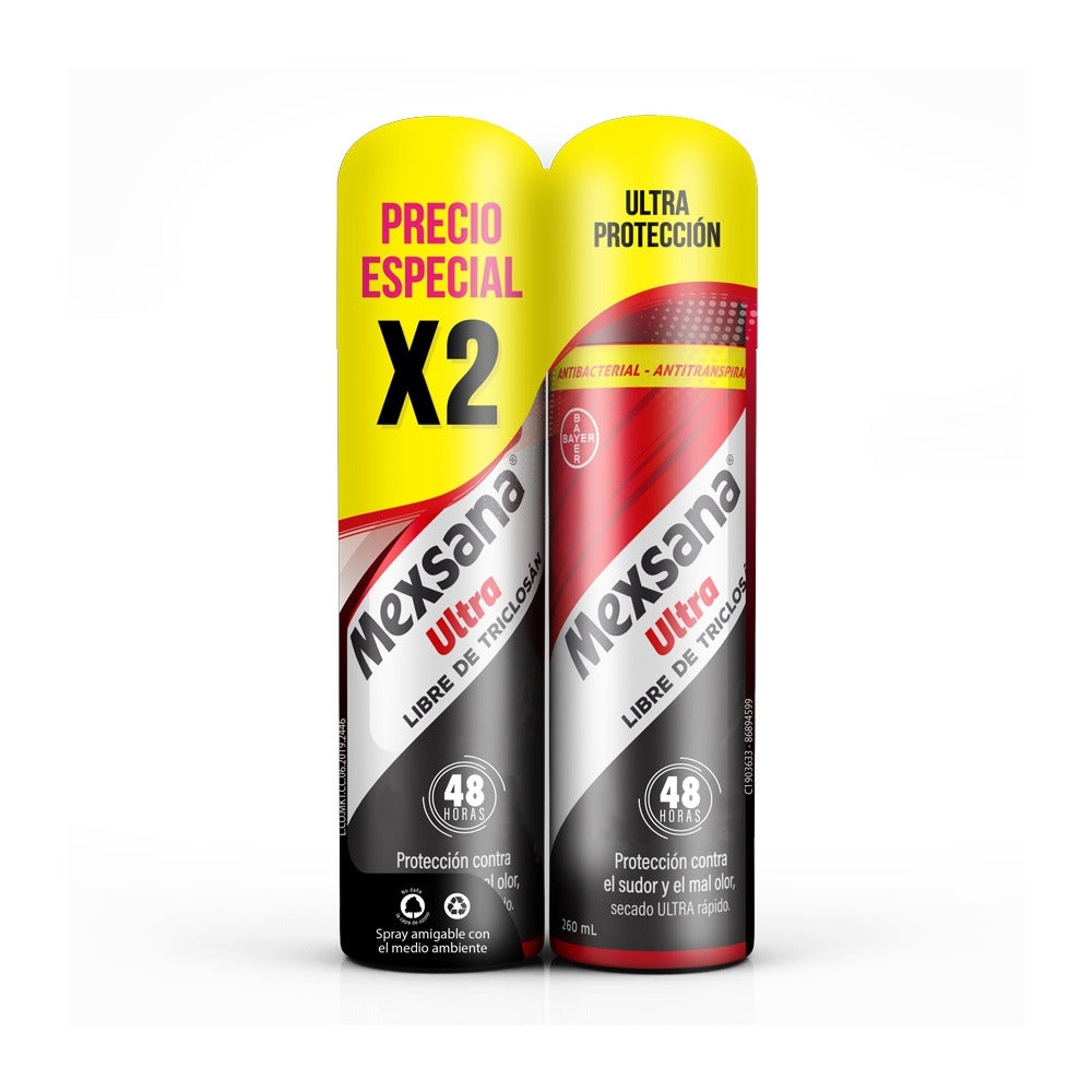 SPRAY MEXSANA PIES ULTRA P.ESPECIAL FRASCO DE ALUMINIO 2 X 260 ML