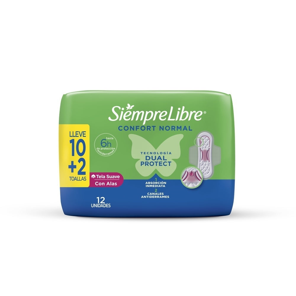 STAYFREE NORMAL CON ALAS TOALLAS BOLSA X 10 UNDS