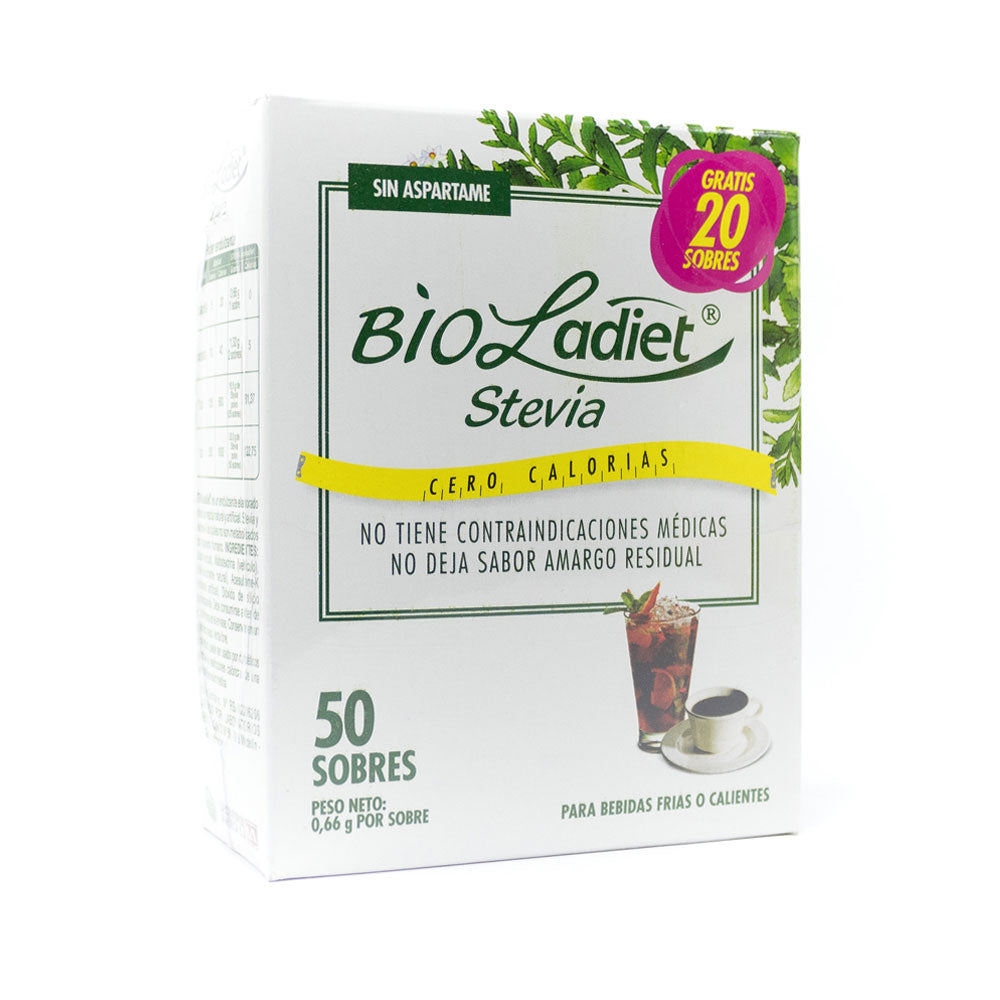 STEVIA BIOLADIET SOBRES CAJA PAGUE 50 LLEVE 70