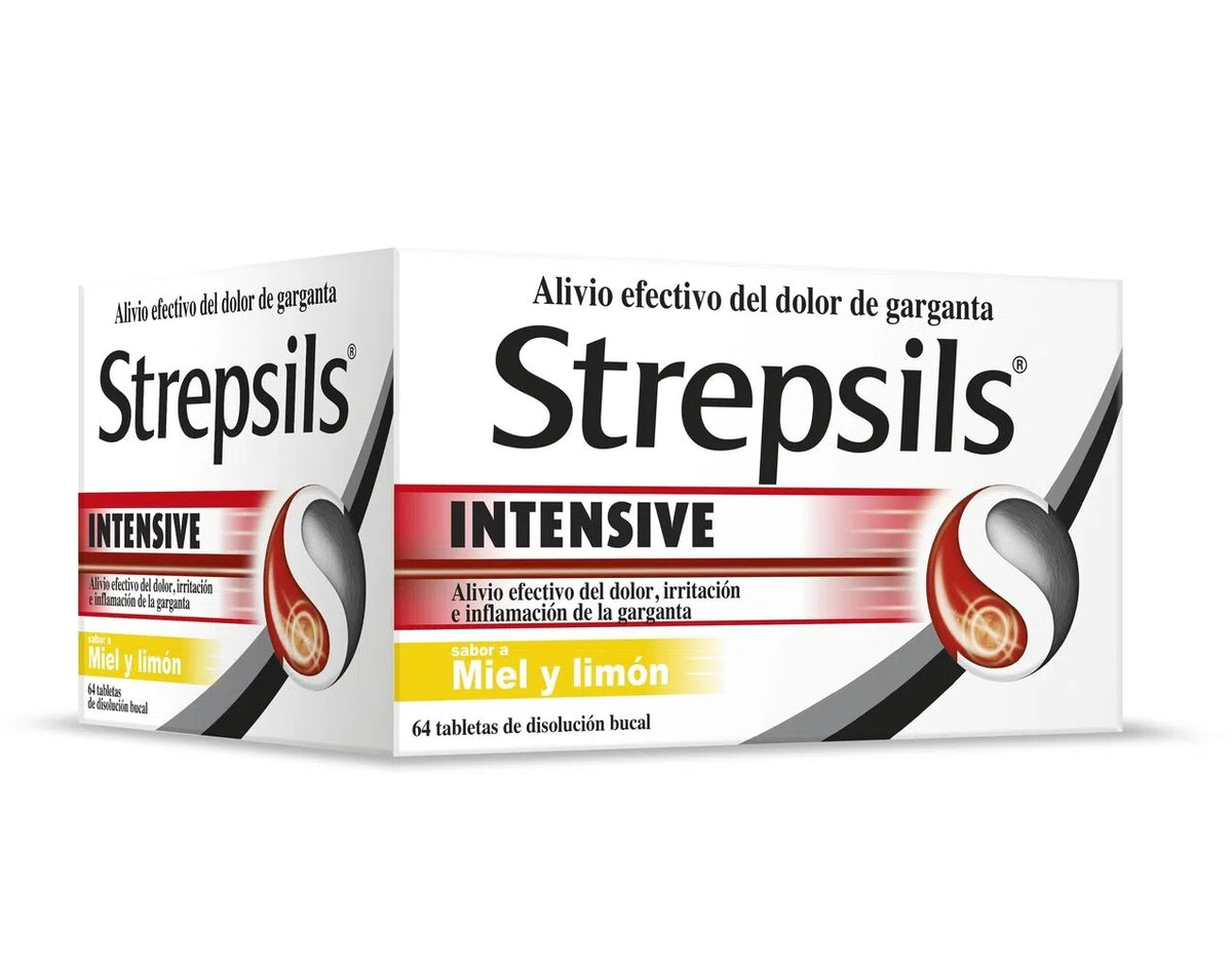 STREPSILS INTENSIVE MIEL-LIMON TABLETAS CAJA X 64 UNDS
