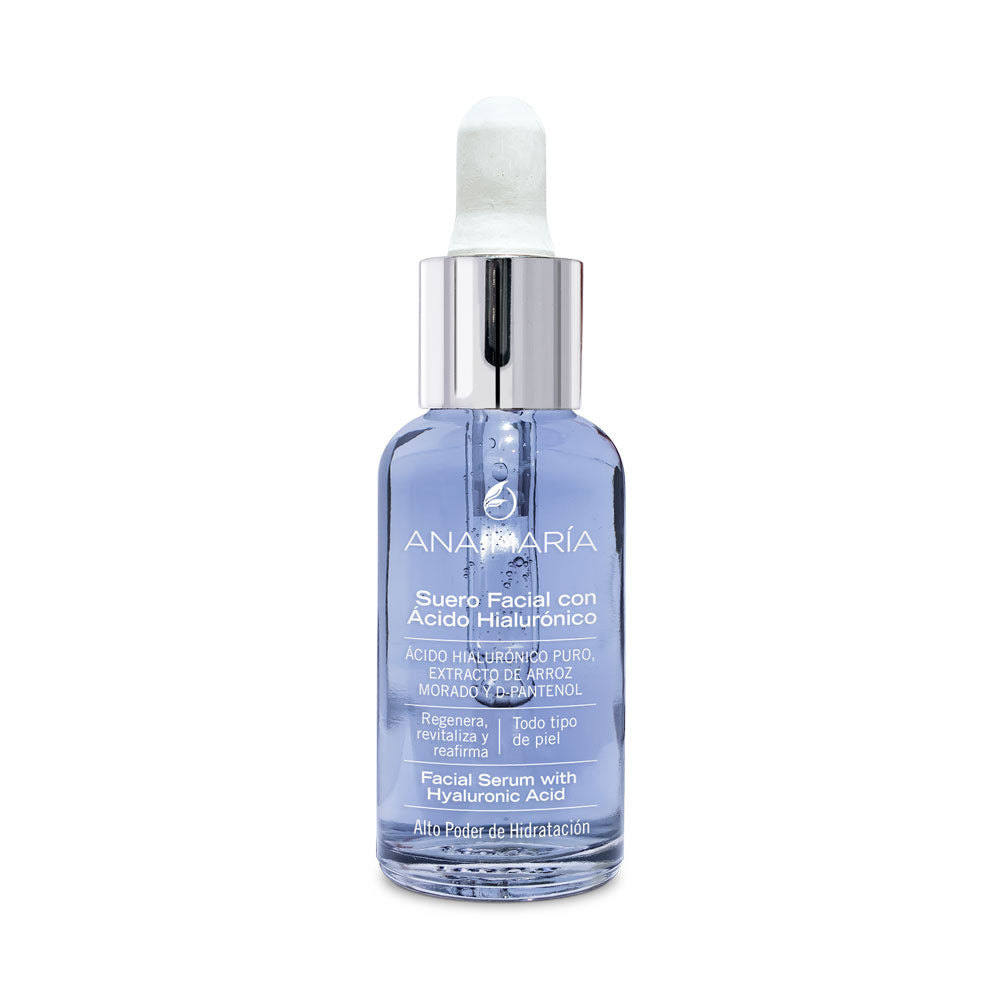 SUERO FACIAL ACIDO HIALURONICO ANA M FRASCO DE VIDRIO 30 ML
