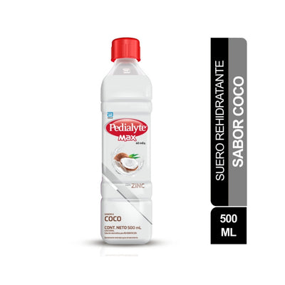 Suero Pedialyte Max 60 Coco Frasco 500 Ml