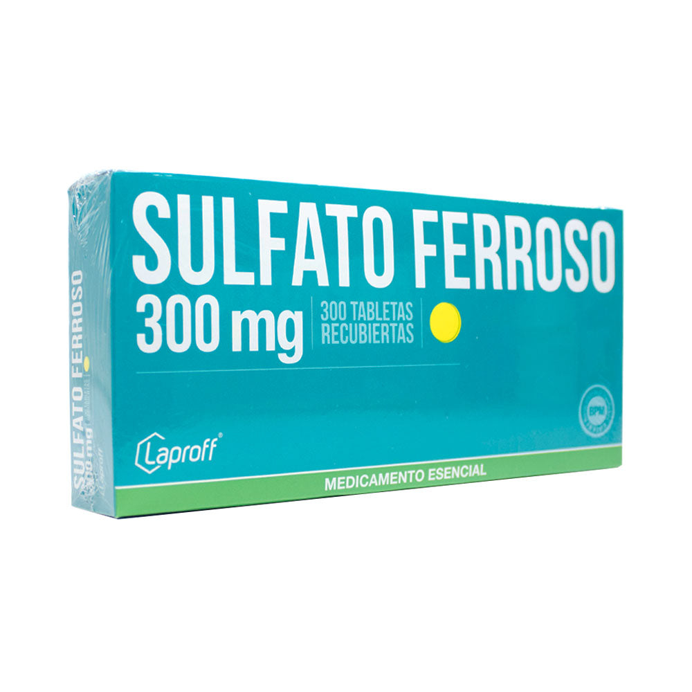 SULFATO FERROSO LAPROFF TABLETA 300 MG CAJA X 300 UNDS