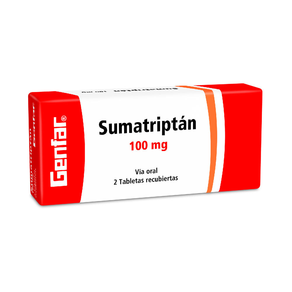 SUMATRIPTAN GENFAR TABLETAS 100 MG CAJA X 2 UNDS