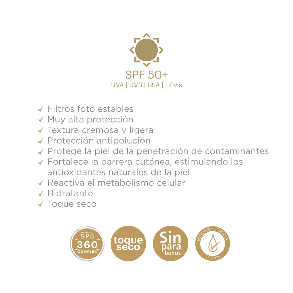 SUNGLASS ANTIAGING TOQUE SECO SPF 50+ CAJA 50 ML