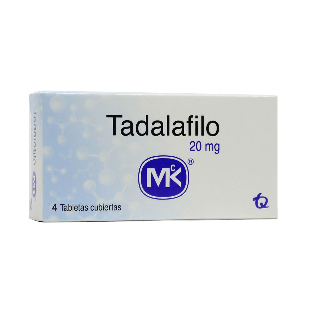 TADALAFILO MK TABLETAS 20 MG CAJA X 4 UNDS