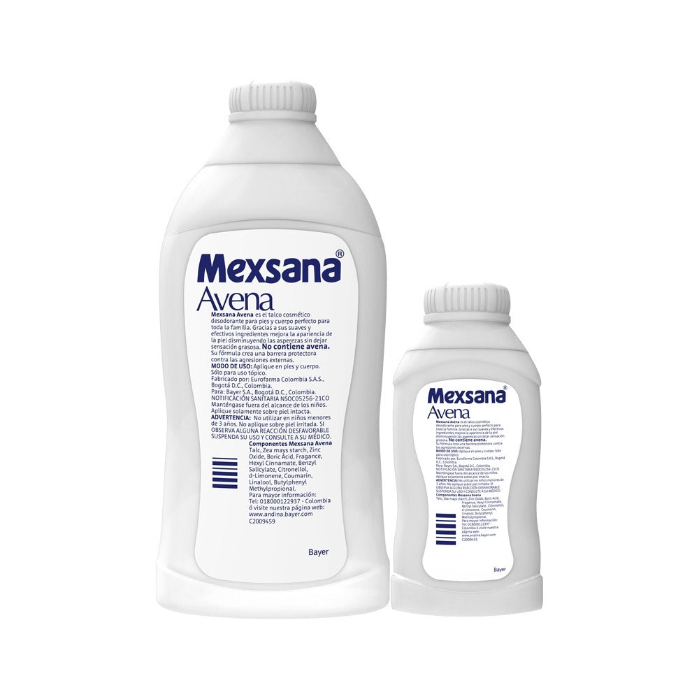 TALCO MEXSANA AVENA FRASCO 300G + 85G