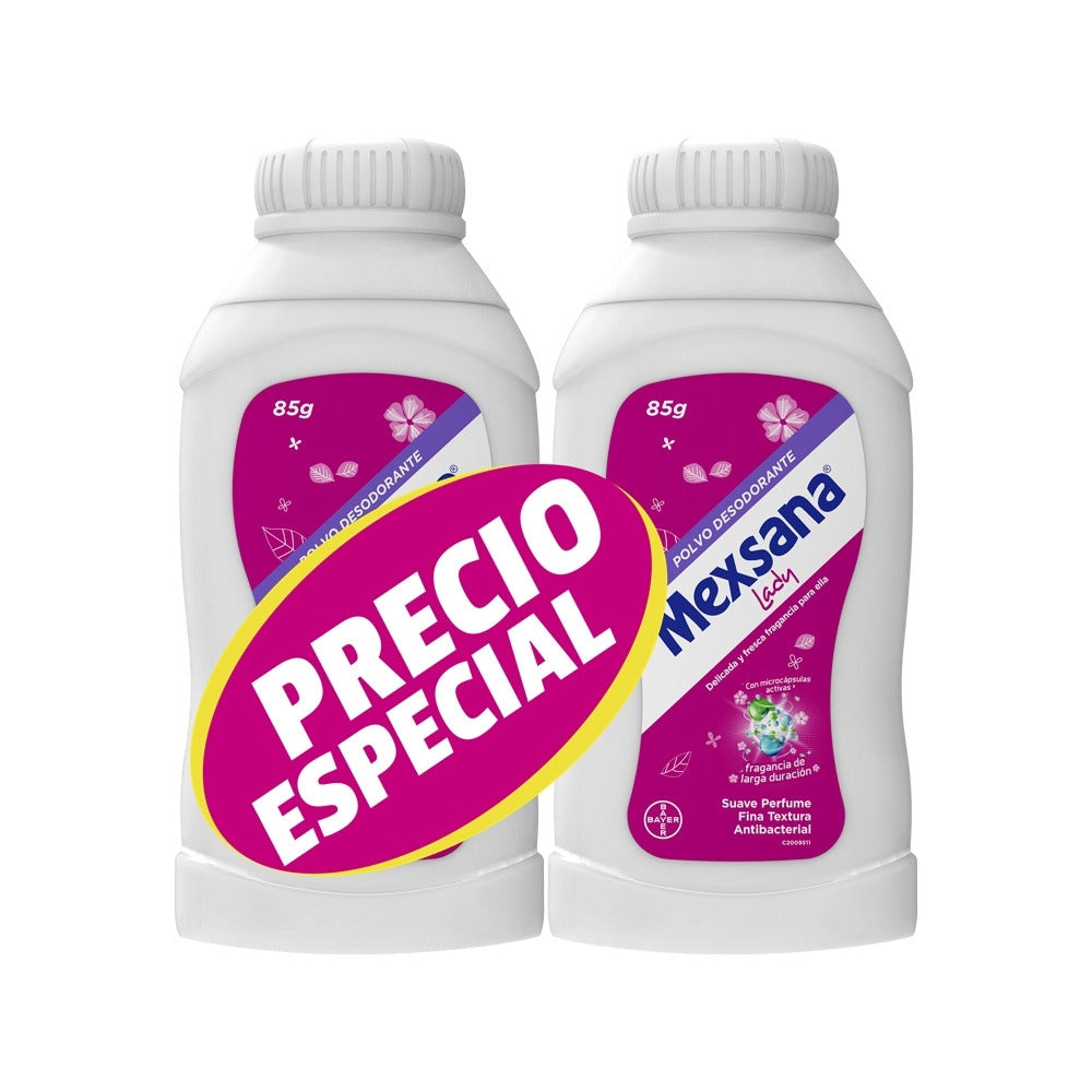 TALCO MEXSANA LADY P. ESPECIAL FRASCO 2X85 G