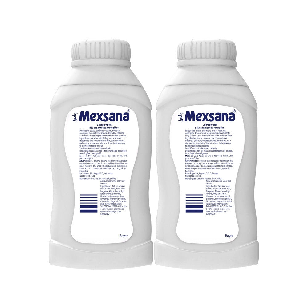 TALCO MEXSANA LADY P. ESPECIAL FRASCO 2X85 G