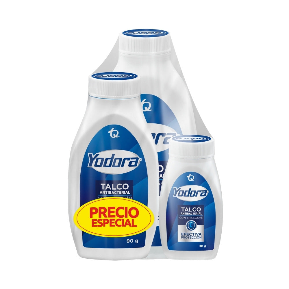 TALCO YODORA FRASCO 120+90+30 G