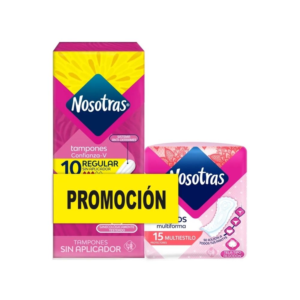 TAMPONES NOSOTRAS SIN APLICACOR REGULAR CAJA X 10 UNDS