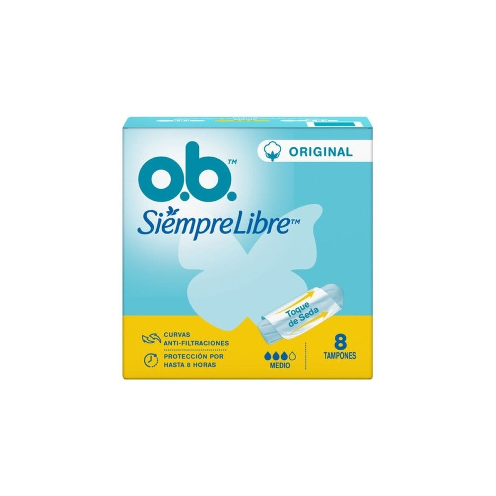TAMPONES OB ORIGINAL MEDIO CAJA X 8 UNDS