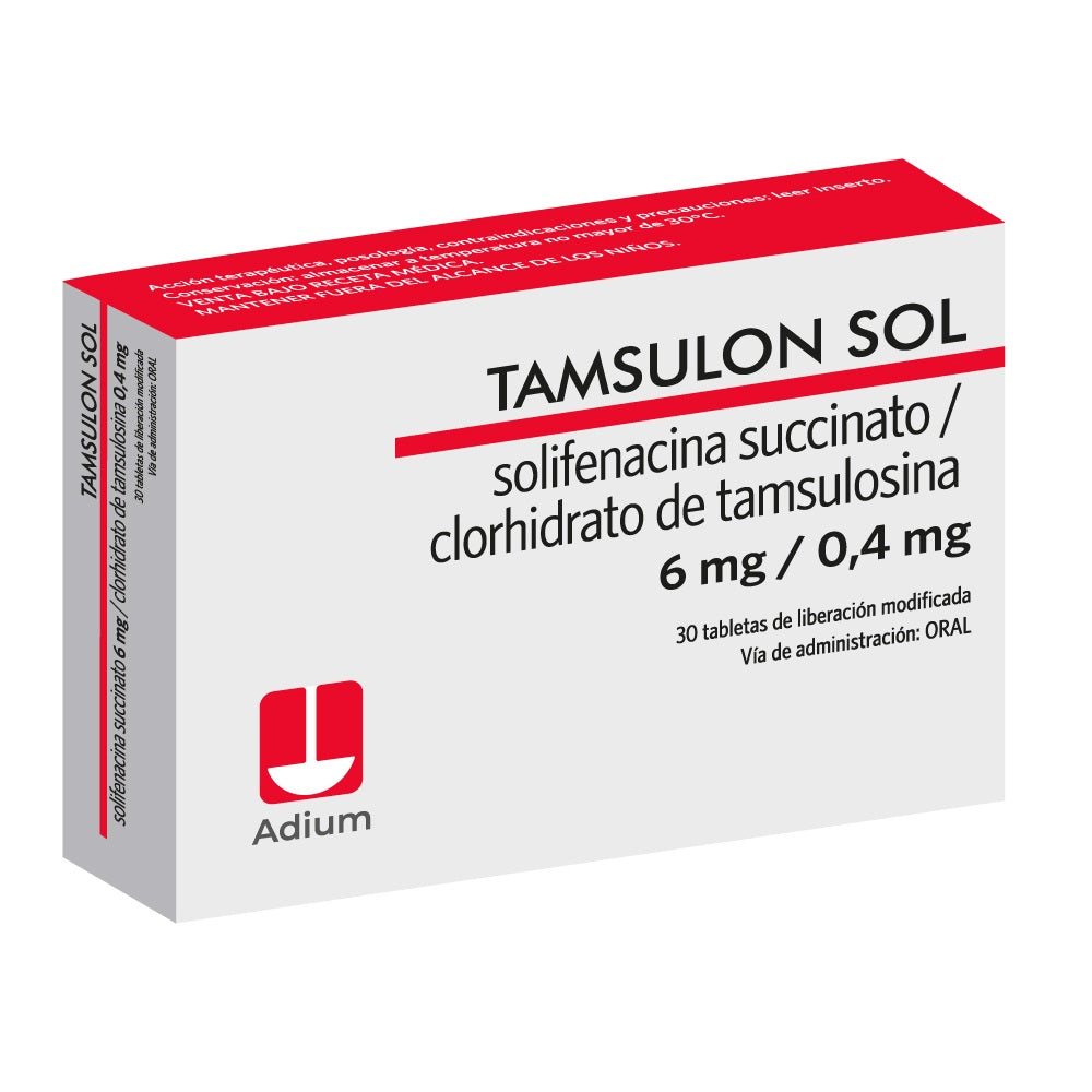 TAMSULON SOL TABLETAS 6MG/0.4MG CAJA X 30 UNDS