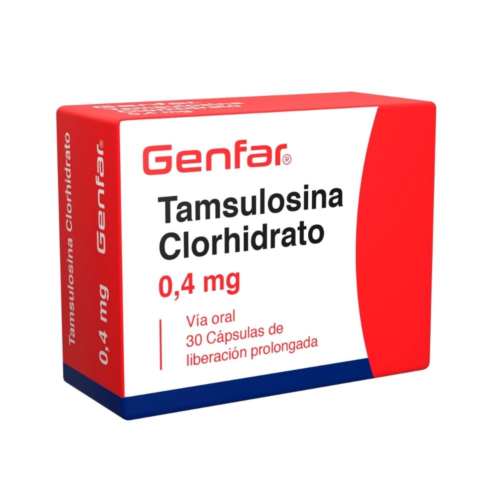 TAMSULOSINA CLORHIDRATO GENFAR CAPSULAS 0.4 MG CAJA X 30 UNDS