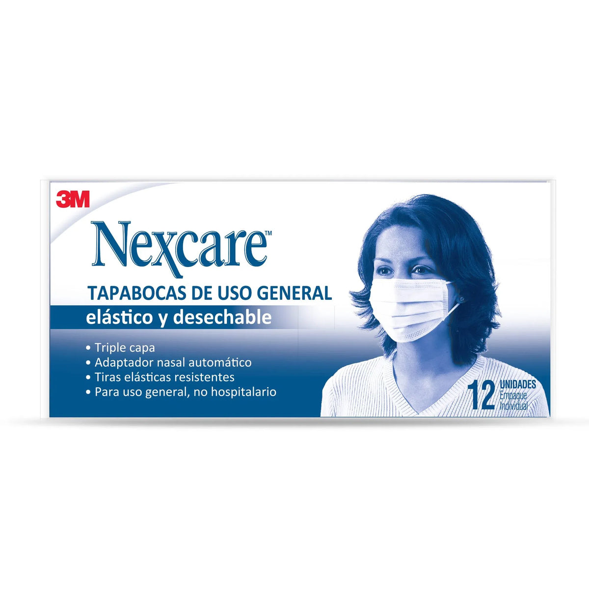 TAPABOCAS 3M NEXCARE BOLSA X 12 UNDS