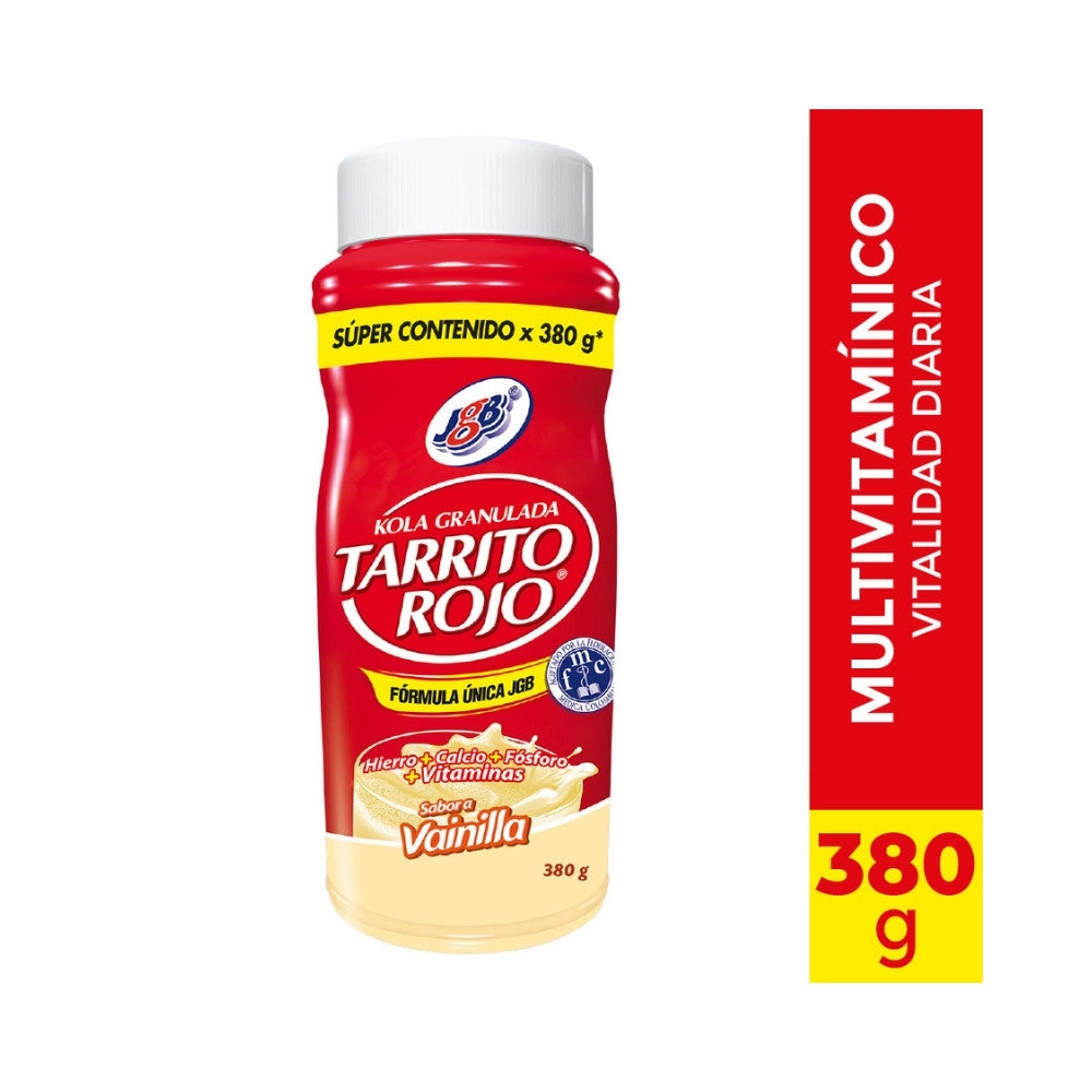 TARRITO ROJO KOLA JGB GRANULADA VAINILLA FRASCO 380 G
