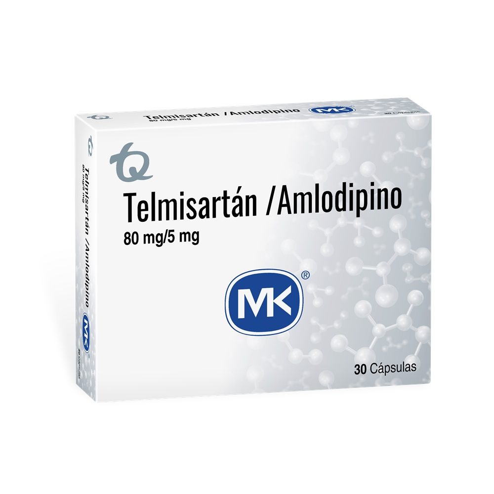 TELMISARTAN/AMLODIPINO MK(RG) CAPSULAS 80/5 MG CAJA X 30 UNDS